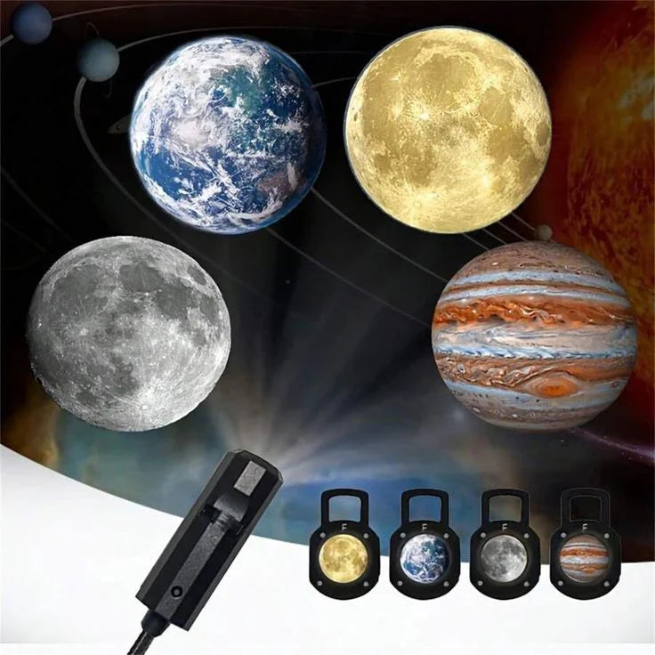 Solar Planets Space Projector Night Light - With 6 Lens