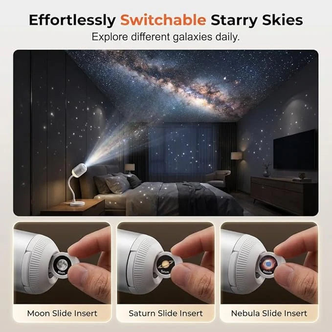 Solar Planets Space Projector Night Light - With 6 Lens