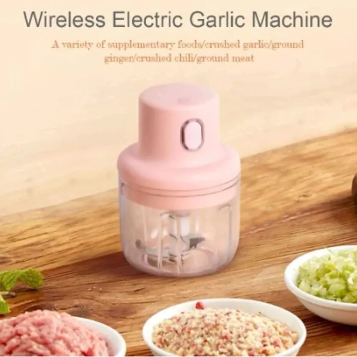Portable Electric USB Rechargeable Fruit Vegetable Grinder Food Speedy Chopper