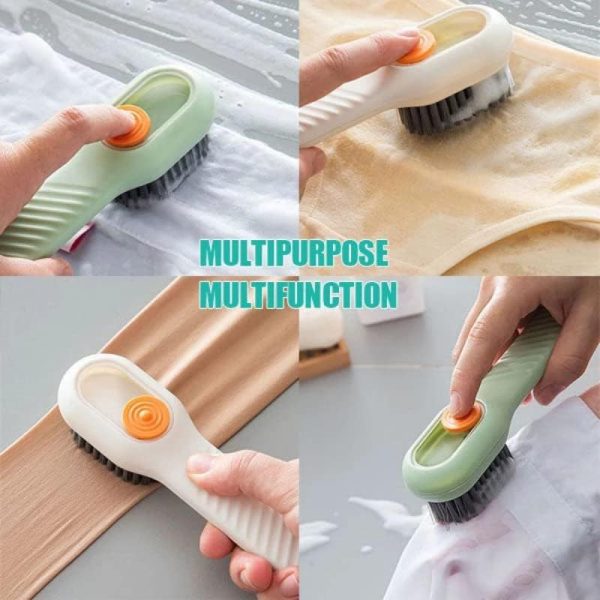 (Pack of 2) Multi-purpose Shoe Brush Soft Bristle Automatic Liquid